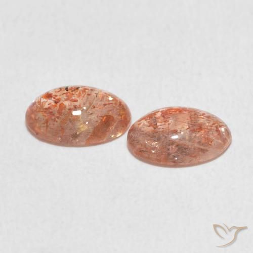 Sunstone Gemstones in 8 x 6 mm (calibrated) Size for Sale, Sunstone Stones in Medium Light-Orange Color