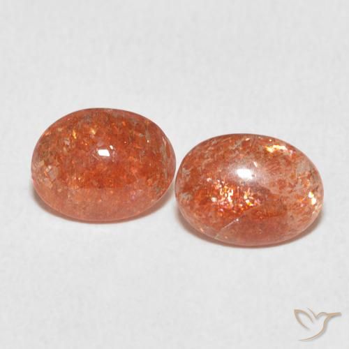 1.83ctw Natural Reddish Orange Sunstone, Oval, Translucent