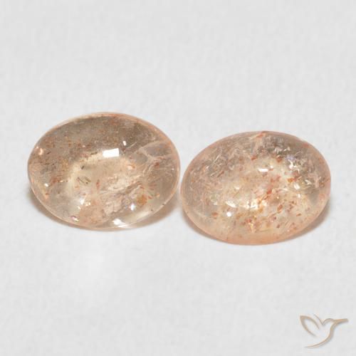 1.81ctw Natural Light Tiger Orange Sunstone, Oval, Translucent