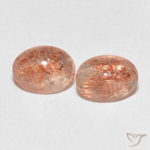 1.91ctw Natural Reddish Orange Sunstone, Oval, Translucent
