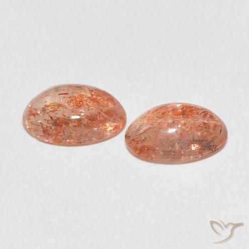 Sunstone Gemstones in 8 x 6 mm (calibrated) Size for Sale, Sunstone Stones in Reddish Orange Color