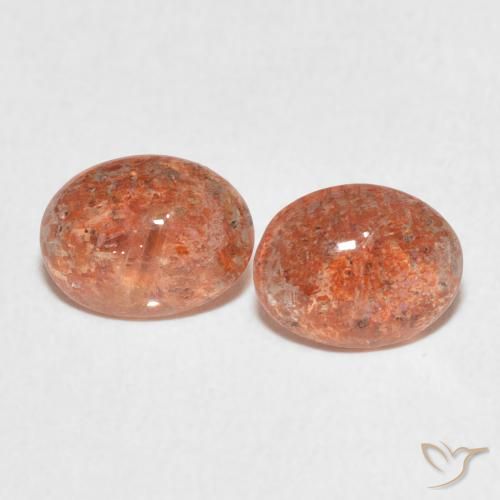 2.05ctw Natural Medium Orange Sunstone, Oval, Translucent
