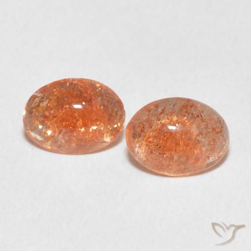 1.69ctw Natural Grapefruit Orange Sunstone, Oval, Translucent