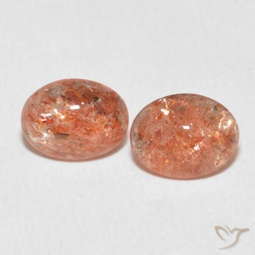 2.18ctw Natural Reddish Orange Sunstone, Oval, Translucent