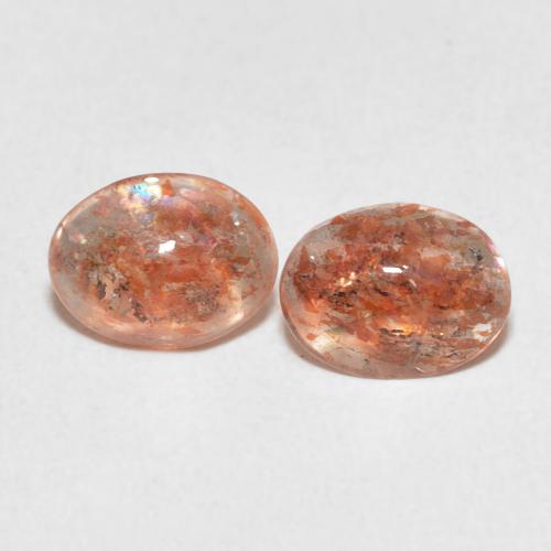 1.89ctw Natural Grapefruit Orange Sunstone, Oval, Translucent