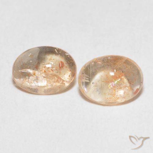 2.29ctw Natural Light Peach Orange Sunstone, Oval, Translucent, Photo A