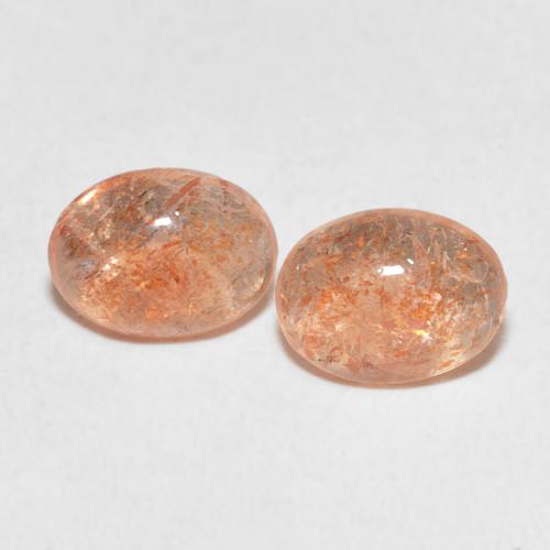 2.09ctw Natural Medium Light-Orange Sunstone, Oval, Translucent