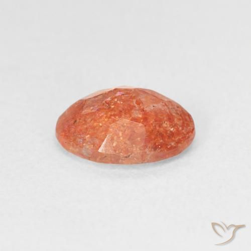 Sunstone Gemstone in 8 x 6 mm (calibrated) Size for Sale, Sunstone Stone in Reddish Orange Color