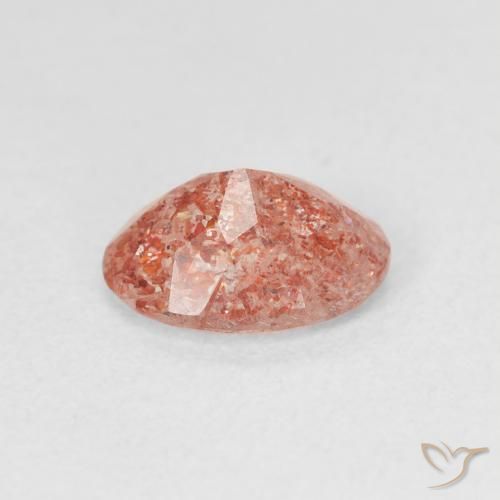 Sunstone Gemstone in 8 x 6 mm (calibrated) Size for Sale, Sunstone Stone in Ginger Orange Color