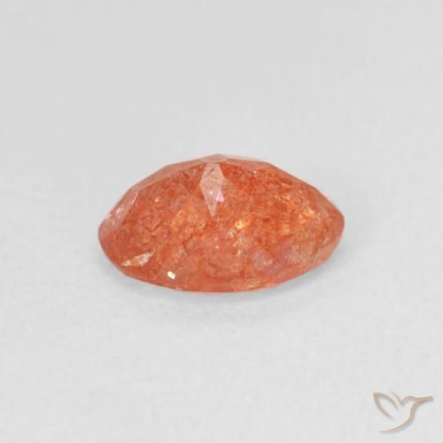 Sunstone Gemstone in 8 x 6 mm (calibrated) Size for Sale, Sunstone Stone in Bright Orange Color