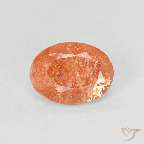 1.09ct Natural Bright Orange Sunstone, Oval, Translucent