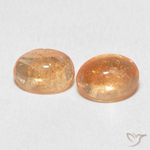 1.83ctw Natural Light Orange Sunstone, Oval, Translucent