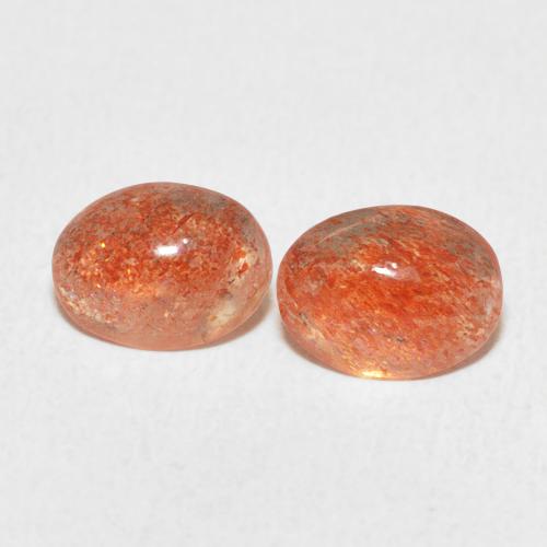 1.82ctw Natural Medium Orange Sunstone, Oval, Translucent