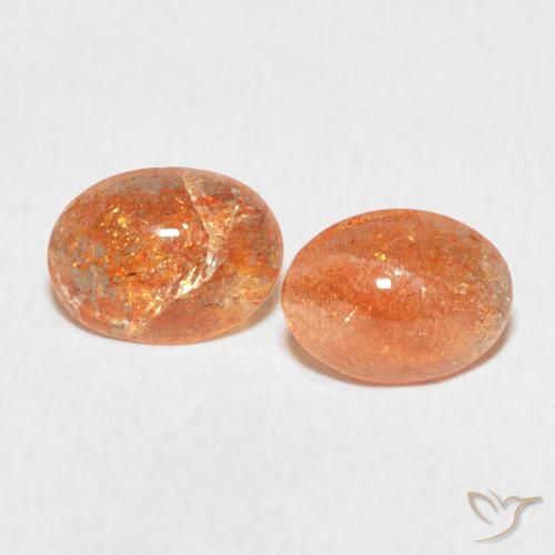 1.88ctw Natural Medium Light-Orange Sunstone, Oval, Translucent