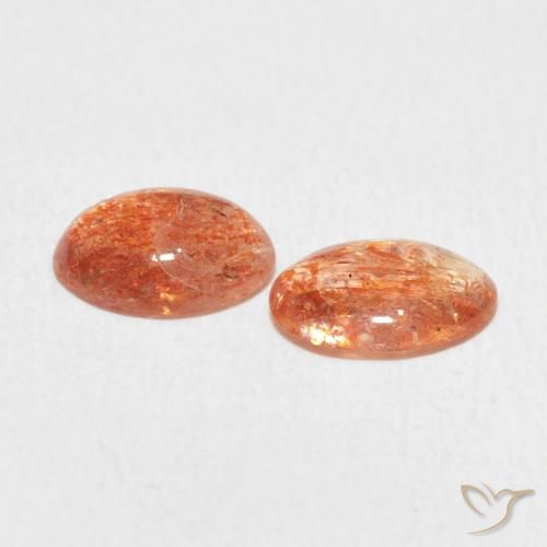 Sunstone Gemstones in 8 x 6 mm (calibrated) Size for Sale, Sunstone Stones in Medium Orange Color