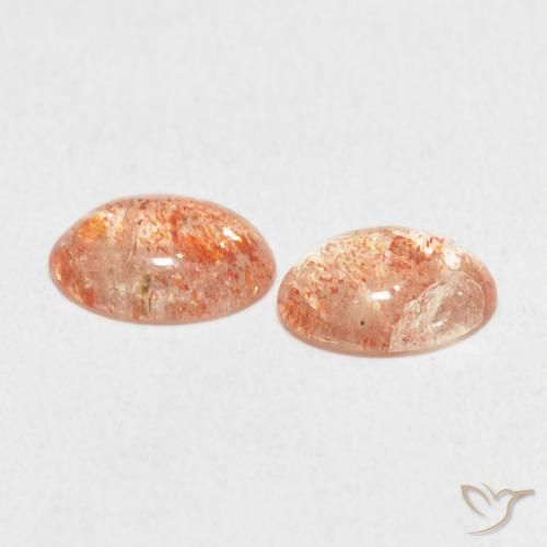 Sunstone Gemstones in 8 x 6 mm (calibrated) Size for Sale, Sunstone Stones in Light Orange Color