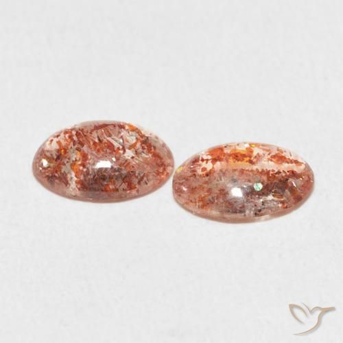 Sunstone Gemstones in 8 x 6 mm (calibrated) Size for Sale, Sunstone Stones in Medium Orange Color