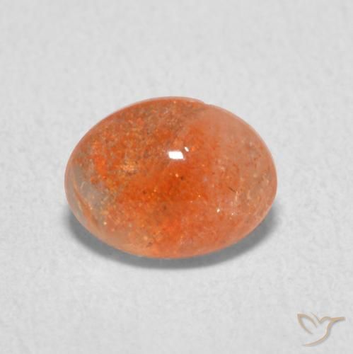 1.18ct Natural Deep Orange Sunstone, Oval, Translucent