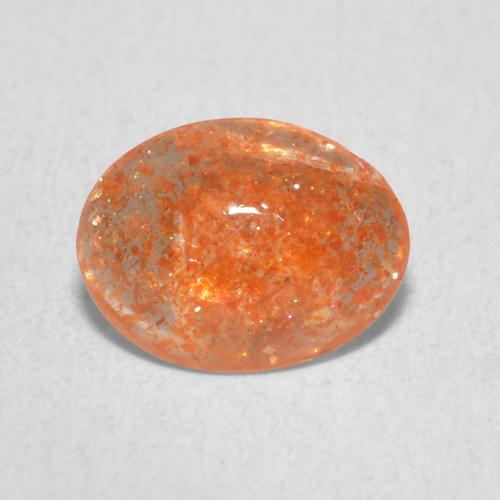 1.11ct Natural Deep Orange Sunstone, Oval, Translucent