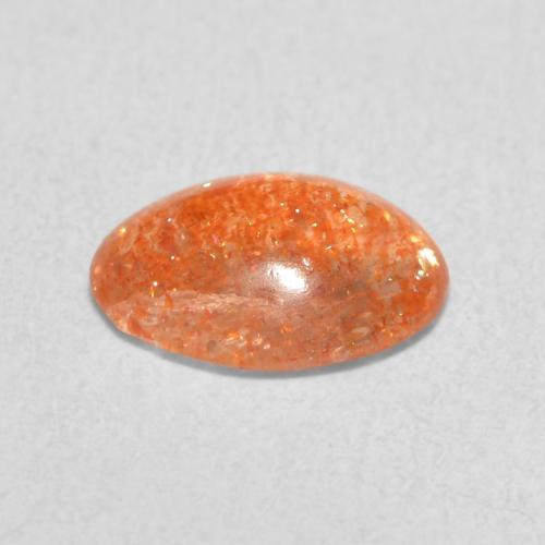 Sunstone Gemstone in 9 x 7 mm (calibrated) Size for Sale, Sunstone Stone in Deep Orange Color