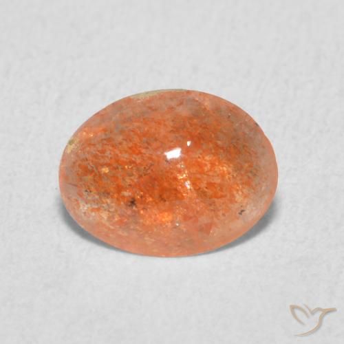 0.87ct Natural Yam Orange Sunstone, Oval, Translucent, Photo A