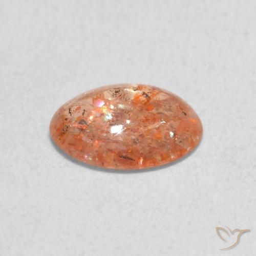 Sunstone Gemstone in 8 x 6 mm (calibrated) Size for Sale, Sunstone Stone in Medium Light-Orange Color