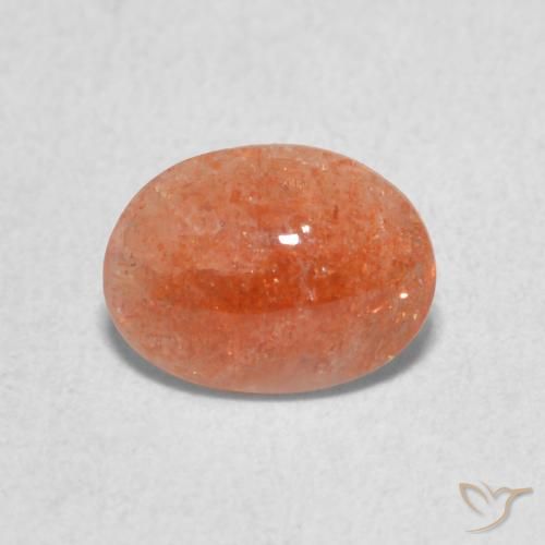 0.91ct Natural Medium Orange Sunstone, Oval, Translucent