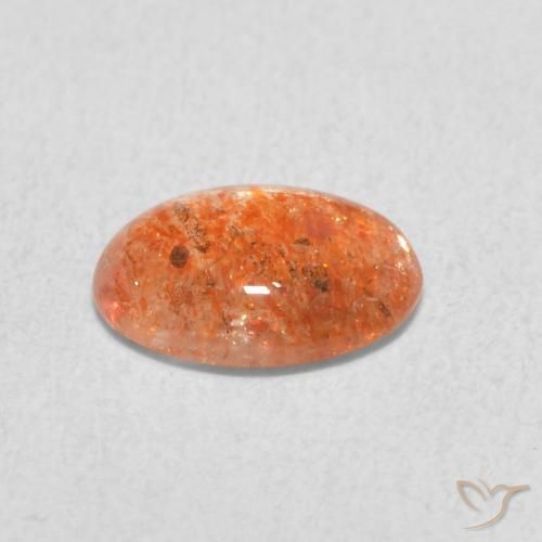 Sunstone Gemstone in 8 x 6 mm (calibrated) Size for Sale, Sunstone Stone in Medium Orange Color
