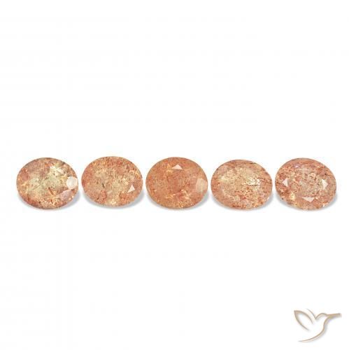 23.13 ctw Orange Sunstone Stones, Natural Sunstone in Oval Facet Shape for Sale
