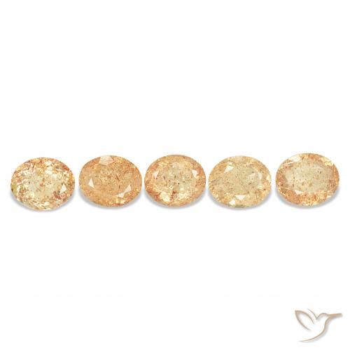 22.26ctw Natural Light Orange Sunstone, Oval, Transparent, Photo A