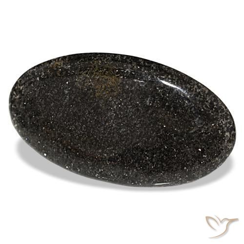 55.67 ct Black Sunstone Stone, Natural Sunstone in Oval Cabochon Shape for Sale