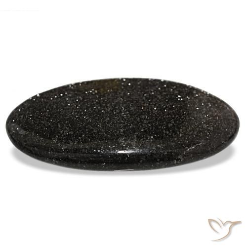 Sunstone Gemstone in 45.3 x 25.3 mm Size for Sale, Sunstone Stone in Black Color