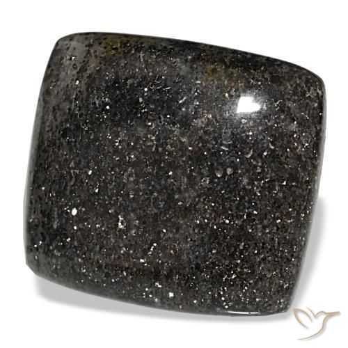 38.66 ct Black Sunstone Stone, Natural Sunstone in Cushion Cabochon Shape for Sale