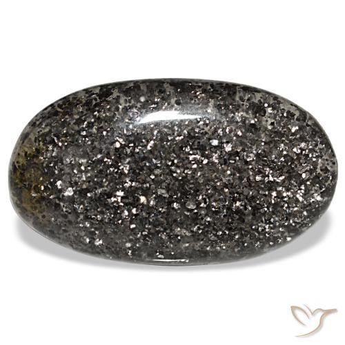 20.93 ct Black Sunstone Gemstone, Sunstone Gem in Oval Cabochon Shape for Sale.