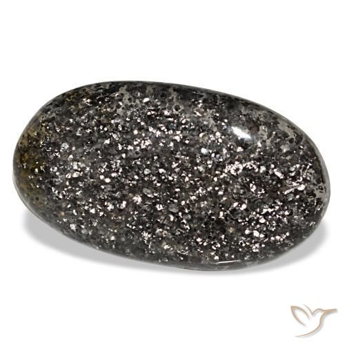 20.93 ct Black Sunstone Stone, Natural Sunstone in Oval Cabochon Shape for Sale