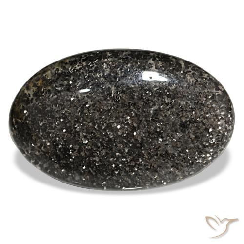 33.38 ct Black Sunstone Gemstone, Sunstone Gem in Oval Cabochon Shape for Sale.