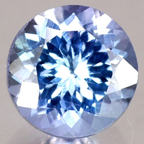 1.02 ct Blue Tanzanite Gemstone, Tanzanite Gem in Round Facet Shape for Sale.