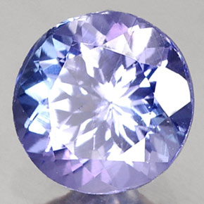 0.75 ct Blue Tanzanite Stone, Natural Tanzanite in Round Facet Shape for Sale