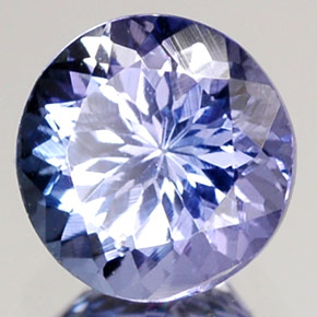 0.98 ct Blue Tanzanite Stone, Natural Tanzanite in Round Facet Shape for Sale