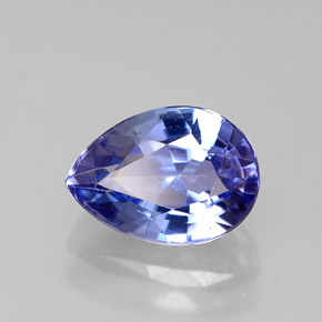 1.67 ct Blue Tanzanite Stone, Natural Tanzanite in Pear Facet Shape for Sale