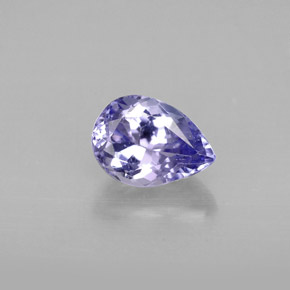 1.24 ct Violet Tanzanite Gemstone, Tanzanite Gem in Pear Facet Shape for Sale.