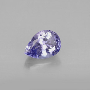 1.24 ct Violet Tanzanite Stone, Natural Tanzanite in Pear Facet Shape for Sale