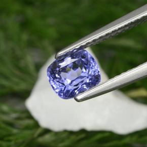 1.13 ct Blue Tanzanite Gemstone, Tanzanite Gem in Cushion-Cut Shape for Sale.