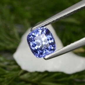 1.13 ct Blue Tanzanite Stone, Natural Tanzanite in Cushion-Cut Shape for Sale
