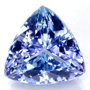 1.25 ct Blue Tanzanite Gemstone, Tanzanite Gem in Trillion Facet Shape for Sale.