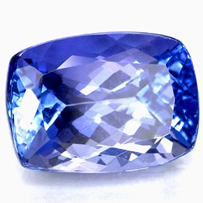 3.07 ct Blue Tanzanite Stone, Natural Tanzanite in Cushion-Cut Shape for Sale