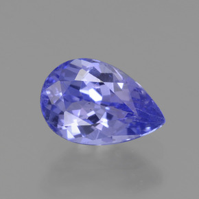 0.87 ct Blue Tanzanite Gemstone, Tanzanite Gem in Pear Facet Shape for Sale.