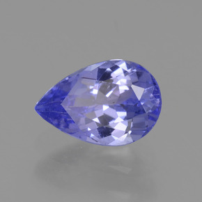 0.87 ct Blue Tanzanite Stone, Natural Tanzanite in Pear Facet Shape for Sale