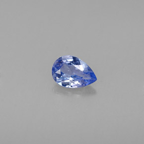 0.26 ct Blue Tanzanite Gemstone, Tanzanite Gem in Pear Facet Shape for Sale.