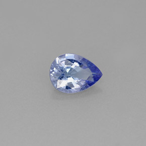 0.54 ct Blue Tanzanite Stone, Natural Tanzanite in Pear Facet Shape for Sale